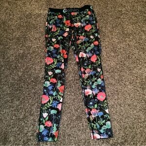 Ethika flower pattern leggings, size: Medium
